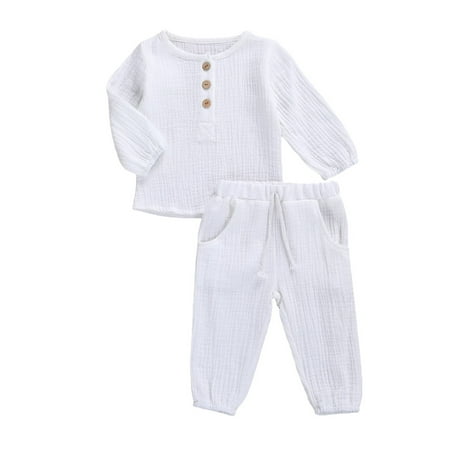 Toddler Baby Girl Boy Cotton Linen Solid Color Pant Sets Long Sleeve Button Up Top+Drawstring Pants Outfit Set
Toddler Baby Girl Boy Cotton Linen Solid Color Pant Sets Long Sleeve Button Up Top+Drawstring Pants Outfit Set