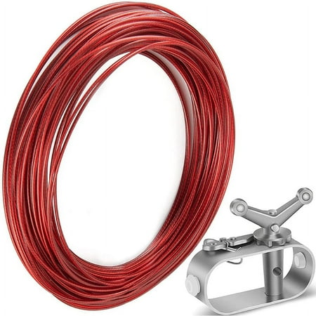 Winter Swimming Pool Cover Cable and Winch Kit 100ft Plastic Coated Steel Wire Aluminum Spring Loaded Tightener
Winter Swimming Pool Cover Cable and Winch Kit 100ft Plastic Coated Steel Wire Aluminum Spring Loaded Tightener