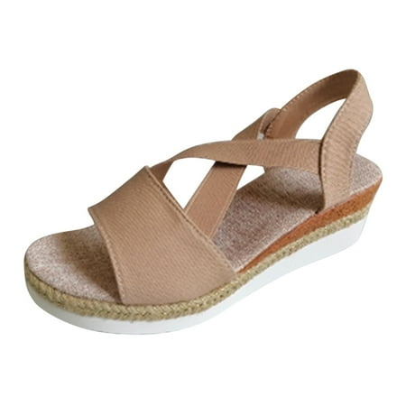 Dpityserensio Women s Cross Strap Fish Mouth Slippers Sloping Heel Casual Sandals Beige 9(42)
Dpityserensio Women s Cross Strap Fish Mouth Slippers Sloping Heel Casual Sandals Beige 9(42)