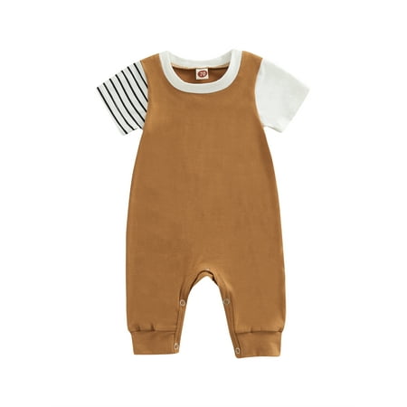 Bagilaanoe Newborn Baby Boys Summer Jumpsuit Striped Patchwork Short Sleeve Bodysuit 3M 6M 12M 18M Infant Casual One Piece Romper
Bagilaanoe Newborn Baby Boys Summer Jumpsuit Striped Patchwork Short Sleeve Bodysuit 3M 6M 12M 18M Infant Casual One Piece Romper
