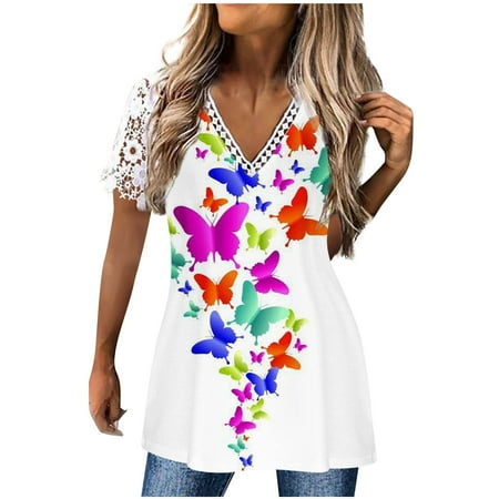 kakina CMSX Business Casual Tops for Women Fashion Causal V-Neck Printing Blouse Lace Short Sleeve T-Shirt Summer Tops Graphic Tees Plus Size Purple L
kakina CMSX Business Casual Tops for Women Fashion Causal V-Neck Printing Blouse Lace Short Sleeve T-Shirt Summer Tops Graphic Tees Plus Size Purple L