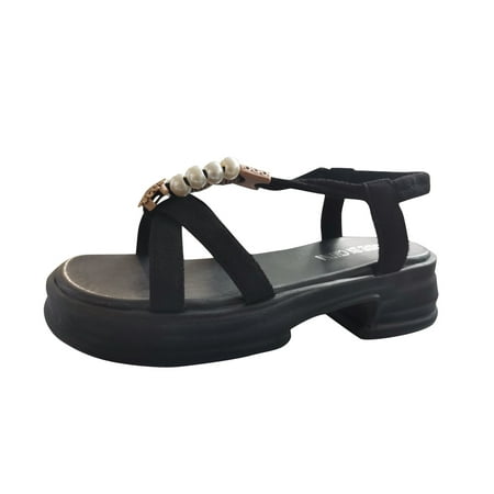 ZAROYEAX Ladies Retro Ethnic Style Thick Bottom Sandals Heel Pearl Decoration Large Size Sandals
ZAROYEAX Ladies Retro Ethnic Style Thick Bottom Sandals Heel Pearl Decoration Large Size Sandals
