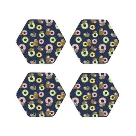 Drink Coasters Set of 4 Sloth with Donuts Leather Coasters for Coffee Table Protector Heat Resistant Cute Coasters for Home Decor Housewarming Gifts Bar Kitchen 4 Inch Hexagon
Drink Coasters Set of 4 Sloth with Donuts Leather Coasters for Coffee Table Protector Heat Resistant Cute Coasters for Home Decor Housewarming Gifts Bar Kitchen 4 Inch Hexagon
