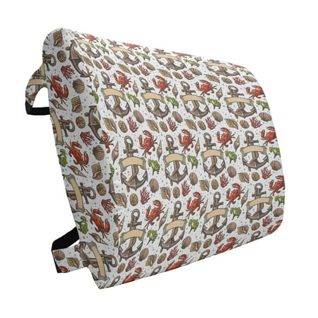 Anchor Lumbar Pillow Sea Shell Coral Crab and Anchor with Ribbon and Vintage Aquatic Composition Soft Back Cushion for Office Chairs with Adjustable Straps 14 x 13 Multicolor by Ambesonne
Anchor Lumbar Pillow Sea Shell Coral Crab and Anchor with Ribbon and Vintage Aquatic Composition Soft Back Cushion for Office Chairs with Adjustable Straps 14 x 13 Multicolor by Ambesonne
