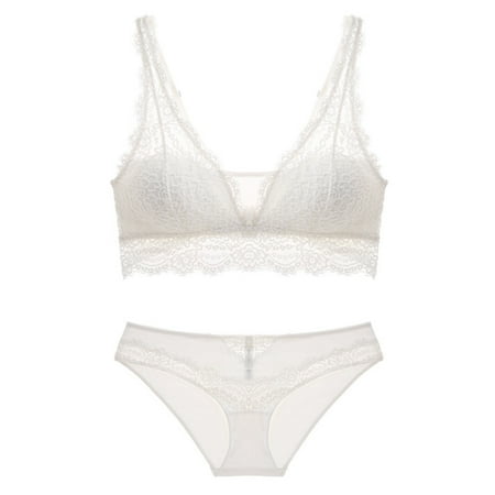 fanshao Sexy Women Solid Color Lace Underwear Set Wireless Padded Bra Briefs G-string
fanshao Sexy Women Solid Color Lace Underwear Set Wireless Padded Bra Briefs G-string