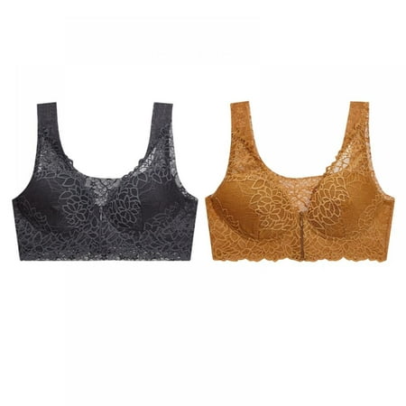 Women s Full-Coverage Wire-Free Lace Front-Closure Bra - Hollow Out Breathable Comfortable for Everyday Wear Underwear Plus Size M-5XL(2-Packs)
Women s Full-Coverage Wire-Free Lace Front-Closure Bra - Hollow Out Breathable Comfortable for Everyday Wear Underwear Plus Size M-5XL(2-Packs)