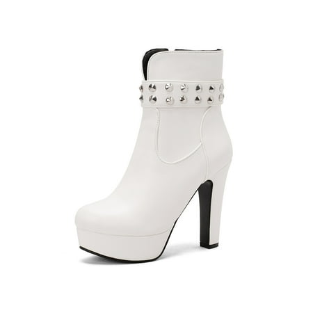 Colisha Womens Fashion Side Zip High Heels Booties Party Anti Slip Dress Boot Wedding Platform Boots White 7.5
Colisha Womens Fashion Side Zip High Heels Booties Party Anti Slip Dress Boot Wedding Platform Boots White 7.5