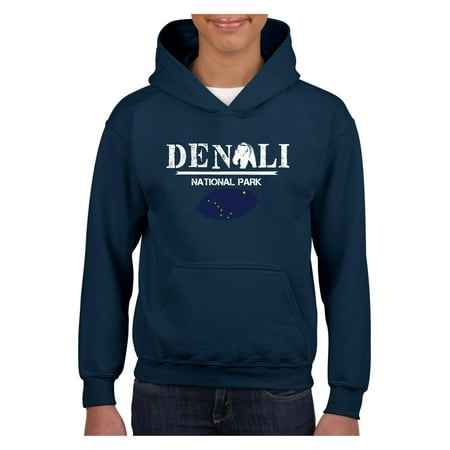Denali National Park Unisex Hoodie For Girls and Boys Youth Sweatshirt