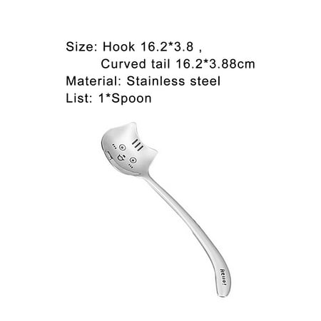 Bobasndm Coffee Spoon Rust-resistant Stainless Steel Cat Shape Ice Cream Spoon Mirror Polish Unique for Gifts
Bobasndm Coffee Spoon Rust-resistant Stainless Steel Cat Shape Ice Cream Spoon Mirror Polish Unique for Gifts