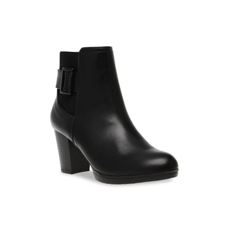 Anne Klein Womens Faux Leather Embellished Ankle Boots