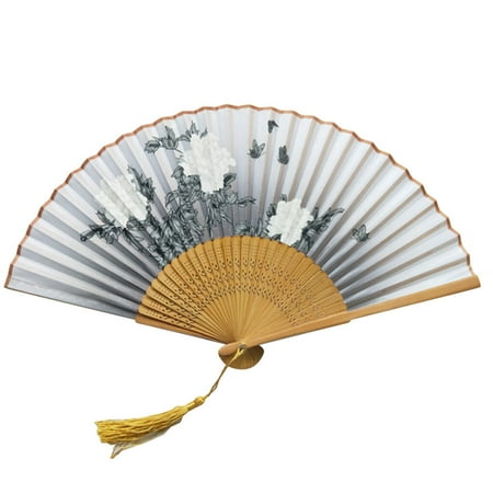 Mortilo Folding Fans Handheld Fans Bamboo Fans Women s Hollowed Bamboo Hand Holding Fan