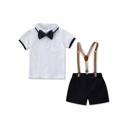 elfinBE Baby Boy Child Bow Tie Short Sleeve Shirt And Gentlemen Suspender Pants 2PCs Outfits Set 3-24M 4-9T
elfinBE Baby Boy Child Bow Tie Short Sleeve Shirt And Gentlemen Suspender Pants 2PCs Outfits Set 3-24M 4-9T