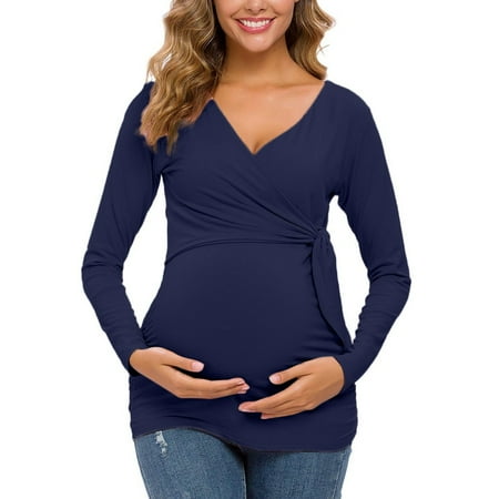 Fragarn Maternity clothes Women s Maternity Long Sleeve V-neck Shirts Tops For Breastfeeding
Fragarn Maternity clothes Women s Maternity Long Sleeve V-neck Shirts Tops For Breastfeeding