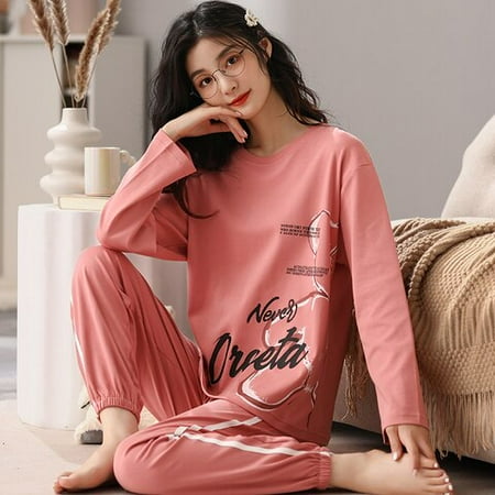 DanceeMangoo Women Sleepwear Suit Autumn Winter Womens Cotton Long Sleeve Pajamas Set Loose Adult Mother Nightwear Set Soft HomeWear Clothes
DanceeMangoo Women Sleepwear Suit Autumn Winter Womens Cotton Long Sleeve Pajamas Set Loose Adult Mother Nightwear Set Soft HomeWear Clothes