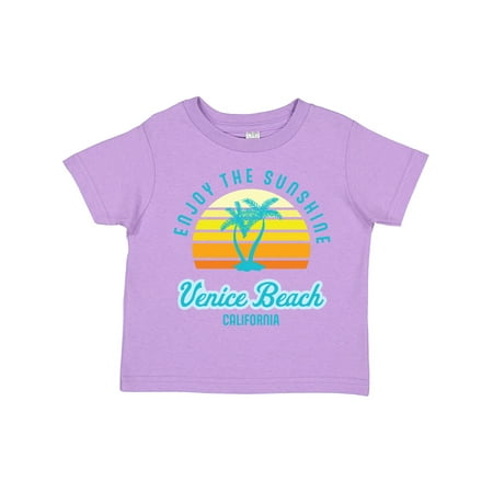 

Inktastic Summer Enjoy the Sunshine Venice Beach California in Blue Gift Toddler Boy or Toddler Girl T-Shirt