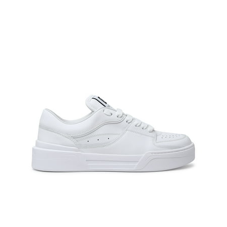 Dolce & Gabbana Man White Leather New Roma Sneakers