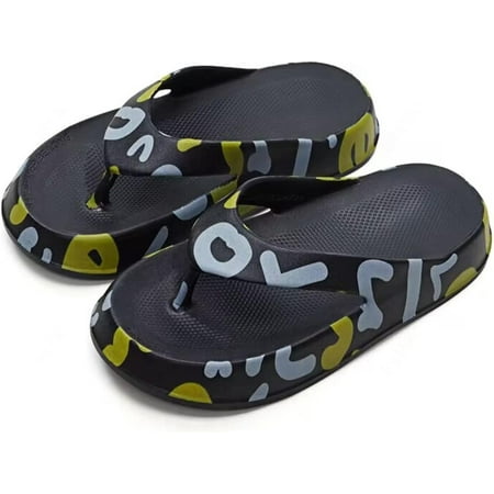 Cute Pillow Slippers for Women Men Summer Anti-Slip Indoor Outdoor Open Toe Slides Soft Lightweight Thick Sole Sandals Black-15-16
Cute Pillow Slippers for Women Men Summer Anti-Slip Indoor Outdoor Open Toe Slides Soft Lightweight Thick Sole Sandals Black-15-16