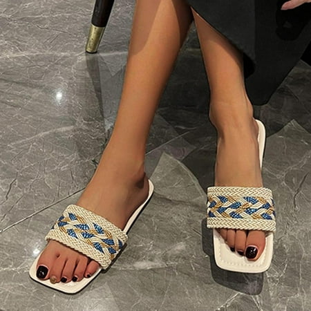 Hvyesh Flat Sandals for Women Casual Summer Fashionable Slippers Woven Flat Shoes Bottomed Beach Sandals Size 5.5
Hvyesh Flat Sandals for Women Casual Summer Fashionable Slippers Woven Flat Shoes Bottomed Beach Sandals Size 5.5