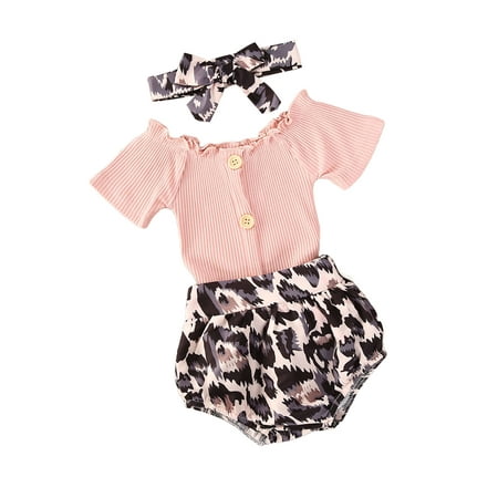 ZIYIXIN Toddler Baby Girl Summer Clothes Single Breasted Knit Tops T-Shirt+Leopard Shorts Pants Headband Outfits Pink 12-18 Months
ZIYIXIN Toddler Baby Girl Summer Clothes Single Breasted Knit Tops T-Shirt+Leopard Shorts Pants Headband Outfits Pink 12-18 Months