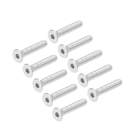 M4x25mm Flat Head Machine Screws Inner Hex Screw 304 Stainless Steel Fasteners Bolts 30 Pcs
M4x25mm Flat Head Machine Screws Inner Hex Screw 304 Stainless Steel Fasteners Bolts 30 Pcs