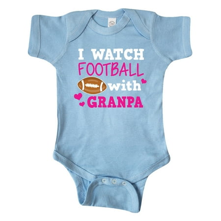 Inktastic I Watch Football with My Granpa Gift Baby Girl Bodysuit