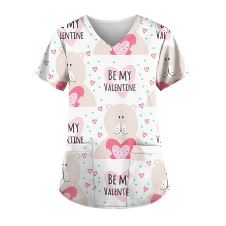DNDKILG Women s Valentine s Day Professionals T Shirt Pockets V Neck Uniform Casual Nursing Scrubs Short Sleeve Holiday Scrubs Top Pink S
DNDKILG Women s Valentine s Day Professionals T Shirt Pockets V Neck Uniform Casual Nursing Scrubs Short Sleeve Holiday Scrubs Top Pink S