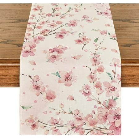 Sakura Cherry Blossoms Branches Spring Table Runner Seasonal Summer Kitchen Dining Table Decoration for Home Party Decor 13x72 Inch
Sakura Cherry Blossoms Branches Spring Table Runner Seasonal Summer Kitchen Dining Table Decoration for Home Party Decor 13x72 Inch