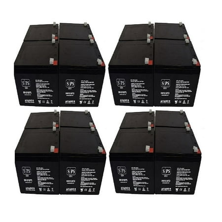 SPS Brand 12V 12Ah Replacement Battery for Portalac PE12V12 (16 Pack)