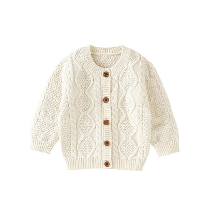 Sunisery Infant Baby Girls Cardigan Sweater Knit Long Sleeves Crew Neck Button Closure Loose Warm Outerwear Tops White 0-3 Months
Sunisery Infant Baby Girls Cardigan Sweater Knit Long Sleeves Crew Neck Button Closure Loose Warm Outerwear Tops White 0-3 Months