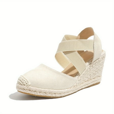 Women s Closed Toe Espadrilles Wedge Sandals Comfortable Cross Strap Slip On Heels Casual Outdoor Fabric Shoes
Women s Closed Toe Espadrilles Wedge Sandals Comfortable Cross Strap Slip On Heels Casual Outdoor Fabric Shoes