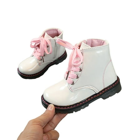 Toddler Girls Boys Martin Boots Fashion Side Zipper Lace-Up PU Leather Non-Slip Ankle Boots
Toddler Girls Boys Martin Boots Fashion Side Zipper Lace-Up PU Leather Non-Slip Ankle Boots