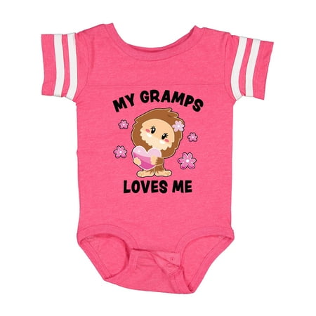 Inktastic My Gramps Loves Me with Bigfoot Gift Baby Girl Bodysuit