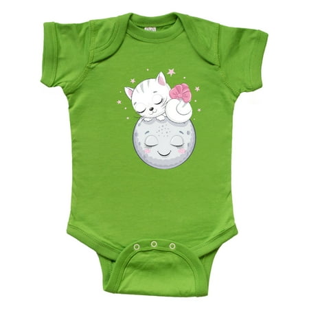 Inktastic Cat on the Moon Gift Baby Boy or Baby Girl Bodysuit
