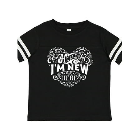 Inktastic Hello Im New Here Baby Heart Gift Toddler Boy or Toddler Girl T-Shirt