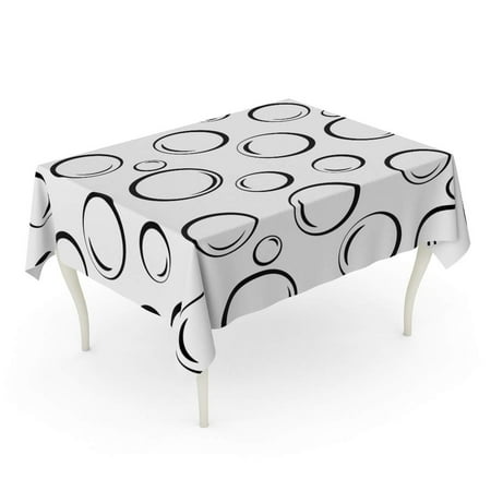 SIDONKU Bubbles Geometric Black Circles on White Graphic Design Modern Stylish Abstract Tablecloth Table Desk Cover Home Party Decor 60x84 inch
SIDONKU Bubbles Geometric Black Circles on White Graphic Design Modern Stylish Abstract Tablecloth Table Desk Cover Home Party Decor 60x84 inch