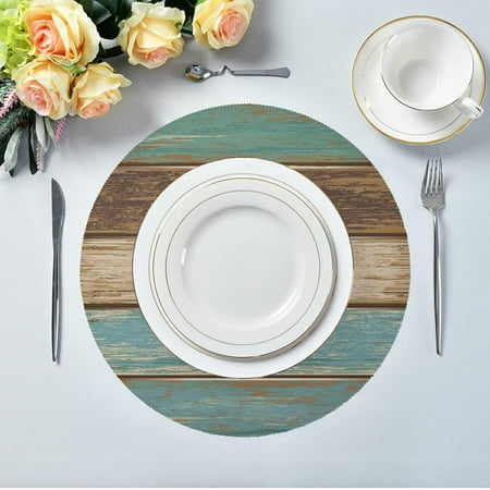 Hidove Wood Round Placemats for Dining Table Non Slip Heat-Resistant Polyester Table Mats 1pc Washable Table Mats for Kitchen Dining Table Decoration (150)
Hidove Wood Round Placemats for Dining Table Non Slip Heat-Resistant Polyester Table Mats 1pc Washable Table Mats for Kitchen Dining Table Decoration (150)