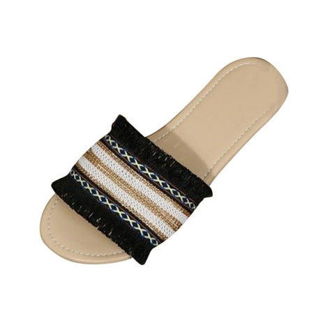 Womens Sandals Fashion Summer Women Slippers Flat Bottom Lightweight Colorblock Ethnic Style Casual Beach Women S Sandals Cloth Black 42
Womens Sandals Fashion Summer Women Slippers Flat Bottom Lightweight Colorblock Ethnic Style Casual Beach Women S Sandals Cloth Black 42