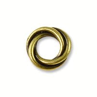 Bead Twisted Spacer 8mm Pewter Antique Brass Plated (1-Pc)