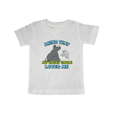 Inktastic Rhino That My Great Uncle Loves Me With Cute Rhinos Gift Baby Boy or Baby Girl T-Shirt
Inktastic Rhino That My Great Uncle Loves Me With Cute Rhinos Gift Baby Boy or Baby Girl T-Shirt