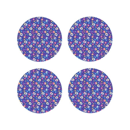 Tideii colorful Skull flower leaf for Leather Coasters 4 Pieces Anti-fouling and Anti-scalding Decorative Coasters Suitable for Restaurants Kitchens Coffee Shops-Round Shape
Tideii colorful Skull flower leaf for Leather Coasters 4 Pieces Anti-fouling and Anti-scalding Decorative Coasters Suitable for Restaurants Kitchens Coffee Shops-Round Shape