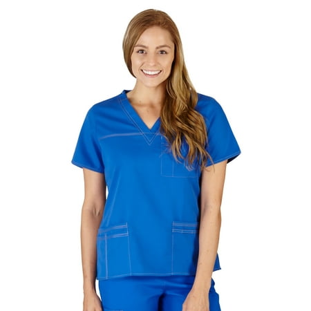 M&M SCRUBS - Womens Junior Fit Flare Cargo Scrub Pant 9120 XL ( NAVY )