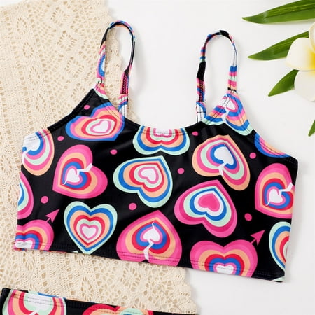 Gubotare Summer Big Kids Girls Bathing Suits 2 Piece Swimsuit Kids Dazzling Love Pattern Bikini Set Swimwear 6 To 12 Girl Black 9-10 Years
Gubotare Summer Big Kids Girls Bathing Suits 2 Piece Swimsuit Kids Dazzling Love Pattern Bikini Set Swimwear 6 To 12 Girl Black 9-10 Years