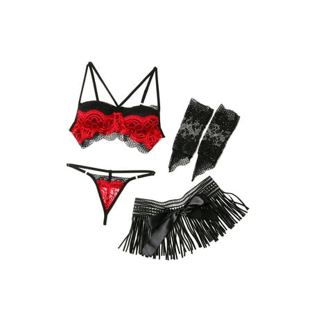 3 Pcs Women Lingerie Stylish Lace Bra + Fringed Waistband + Panty for Honeymoon Wedding Anniversaries
3 Pcs Women Lingerie Stylish Lace Bra + Fringed Waistband + Panty for Honeymoon Wedding Anniversaries