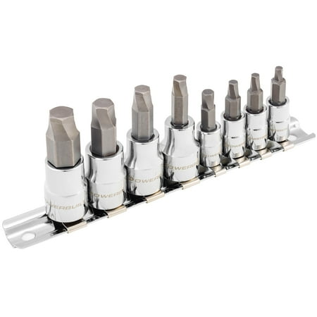 Powerbuilt 8 Piece Zeon SAE Hex Bit Socket Set for Damaged Bolts - 240093