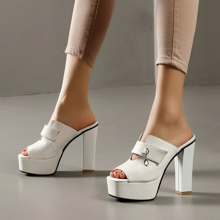 WQJNWEQ Shoes Women Belt Buckle Super High Heel Sandals Table Fish Mouth Slipper Shoes Fall Sale
WQJNWEQ Shoes Women Belt Buckle Super High Heel Sandals Table Fish Mouth Slipper Shoes Fall Sale