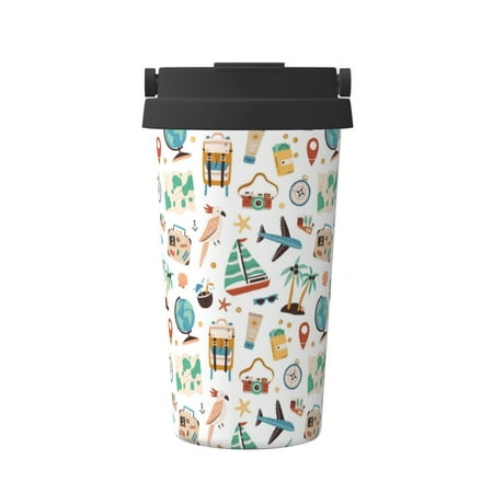 Xecao Travel1 Pattern Insulated Coffee Mug with Handle & Flip Thermos Mug Water Bottle Coffee Tumbler Cup
Xecao Travel1 Pattern Insulated Coffee Mug with Handle & Flip Thermos Mug Water Bottle Coffee Tumbler Cup