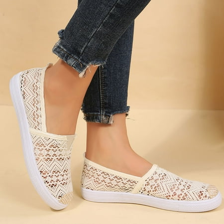 ERTUTUYI Fashion Women Solid Color Lace Autumn Slip On Weave Flat Round Toe Leisure Shoes White 38
ERTUTUYI Fashion Women Solid Color Lace Autumn Slip On Weave Flat Round Toe Leisure Shoes White 38