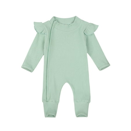 Diconna Newborn Baby Girls Boys Fly Long Sleeve Jumpsuit Autumn Fresh Solid Color One Piece Long Pants with Zipper Ribbed Romper 0-18M
Diconna Newborn Baby Girls Boys Fly Long Sleeve Jumpsuit Autumn Fresh Solid Color One Piece Long Pants with Zipper Ribbed Romper 0-18M