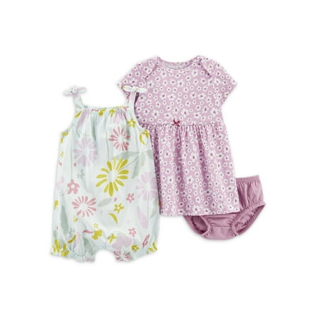 Carter s Child Of Mine Baby Girls Floral Bodysuit 1-Piece Sizes 0-24 Months