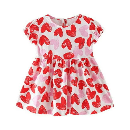 GWAABD Girl Casual Dress Pink Cotton Little Girls Heart Pattern Cotton Dress Summer Casual Round Neck LooseLine Cute Dress for 4 to 7 Years 130
GWAABD Girl Casual Dress Pink Cotton Little Girls Heart Pattern Cotton Dress Summer Casual Round Neck LooseLine Cute Dress for 4 to 7 Years 130